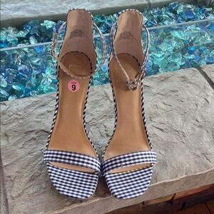 Material Girl Black and White Checkered Heels
